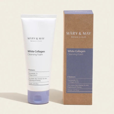 MARY&amp;MAY White Collagen Cleansing Foam