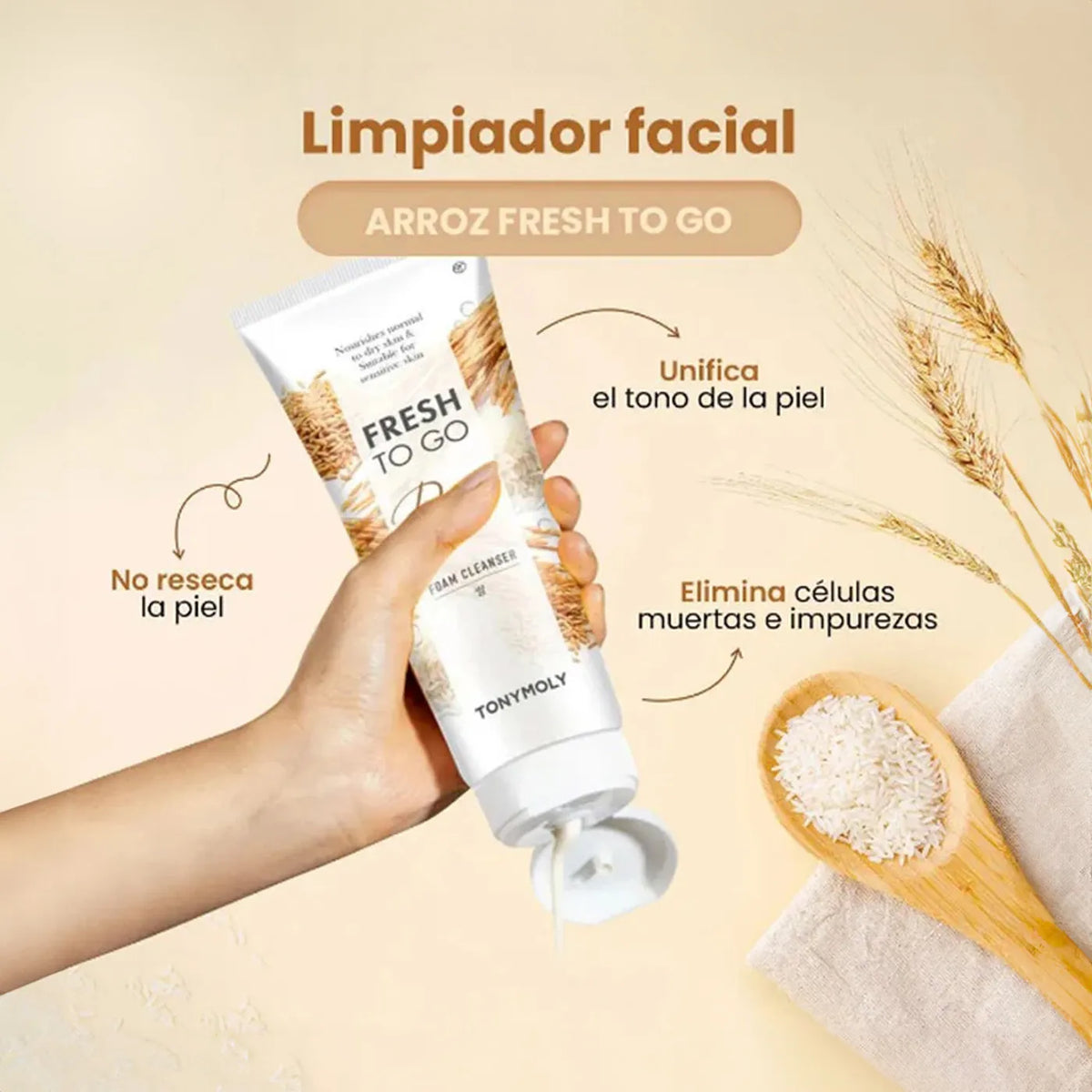 TONYMOLY Fresh To Go Foam Cleanser Rice